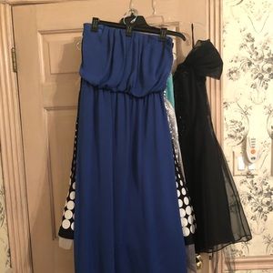 Strapless blue dress (long)